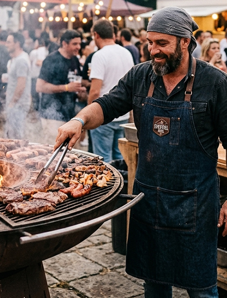 Brasero et food toute la journée